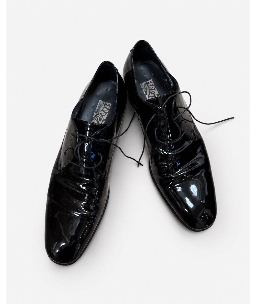 FERRAGAMO Черные туфли из лакированной кожи, фото 3