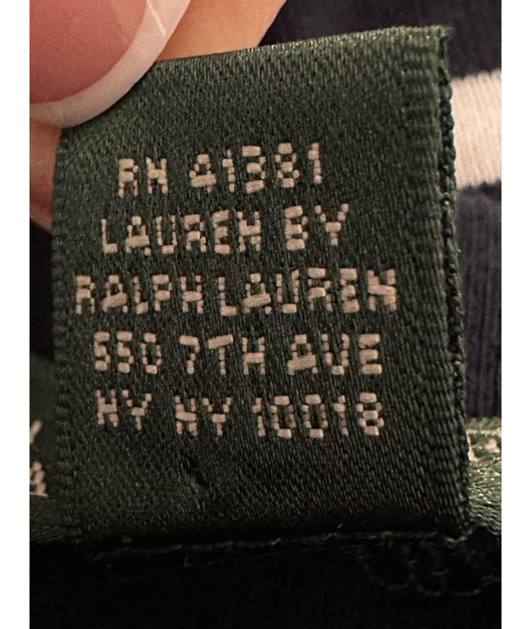 RALPH LAUREN Темно-синее хлопковое повседневное платье, фото 6