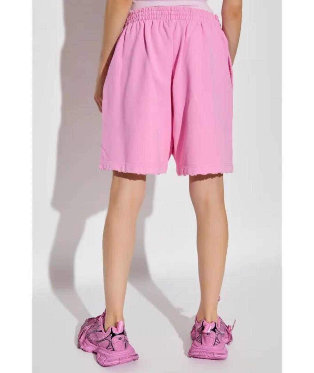 BALENCIAGA Розовые хлопковые шорты, фото 4