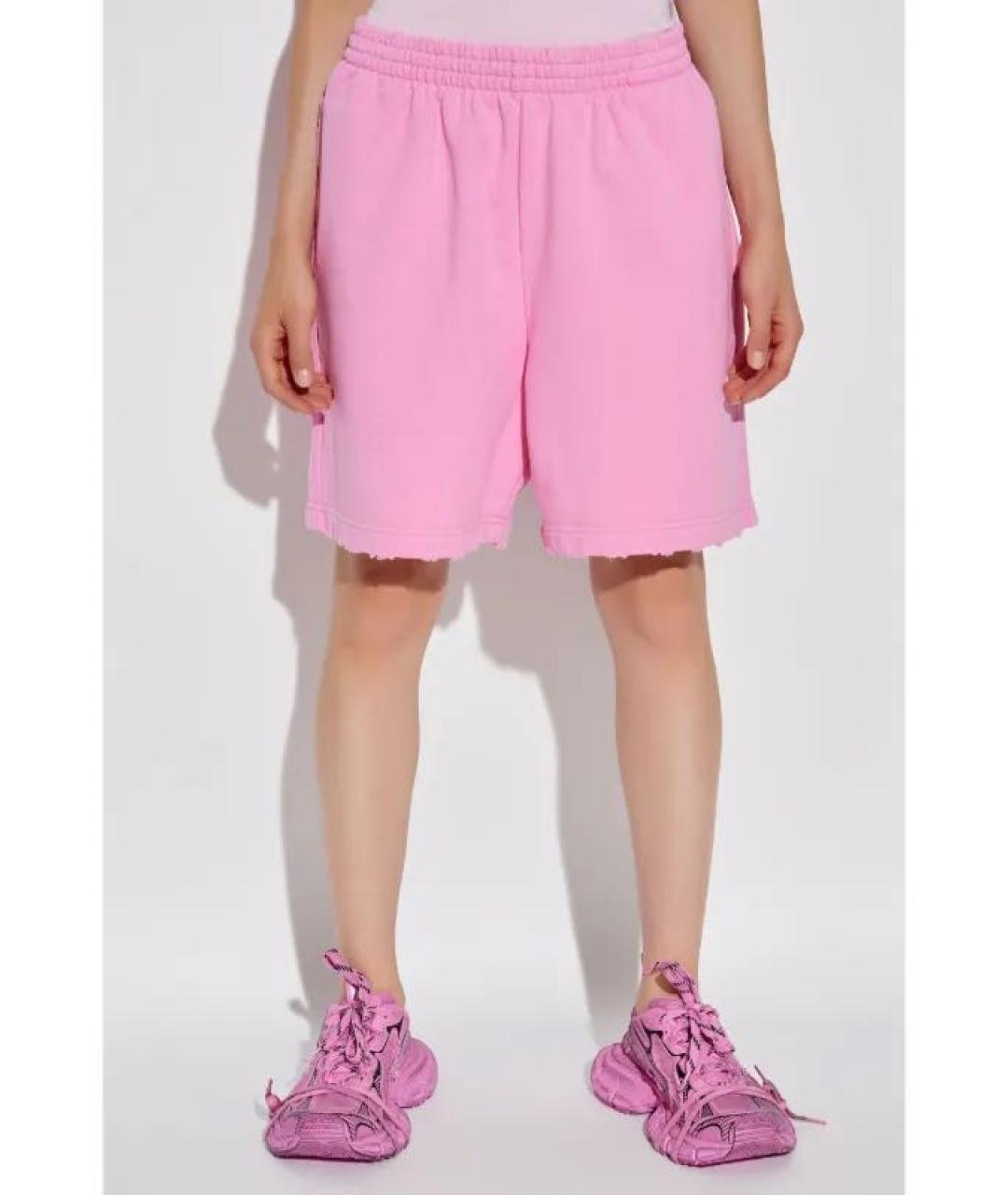 BALENCIAGA Розовые хлопковые шорты, фото 3