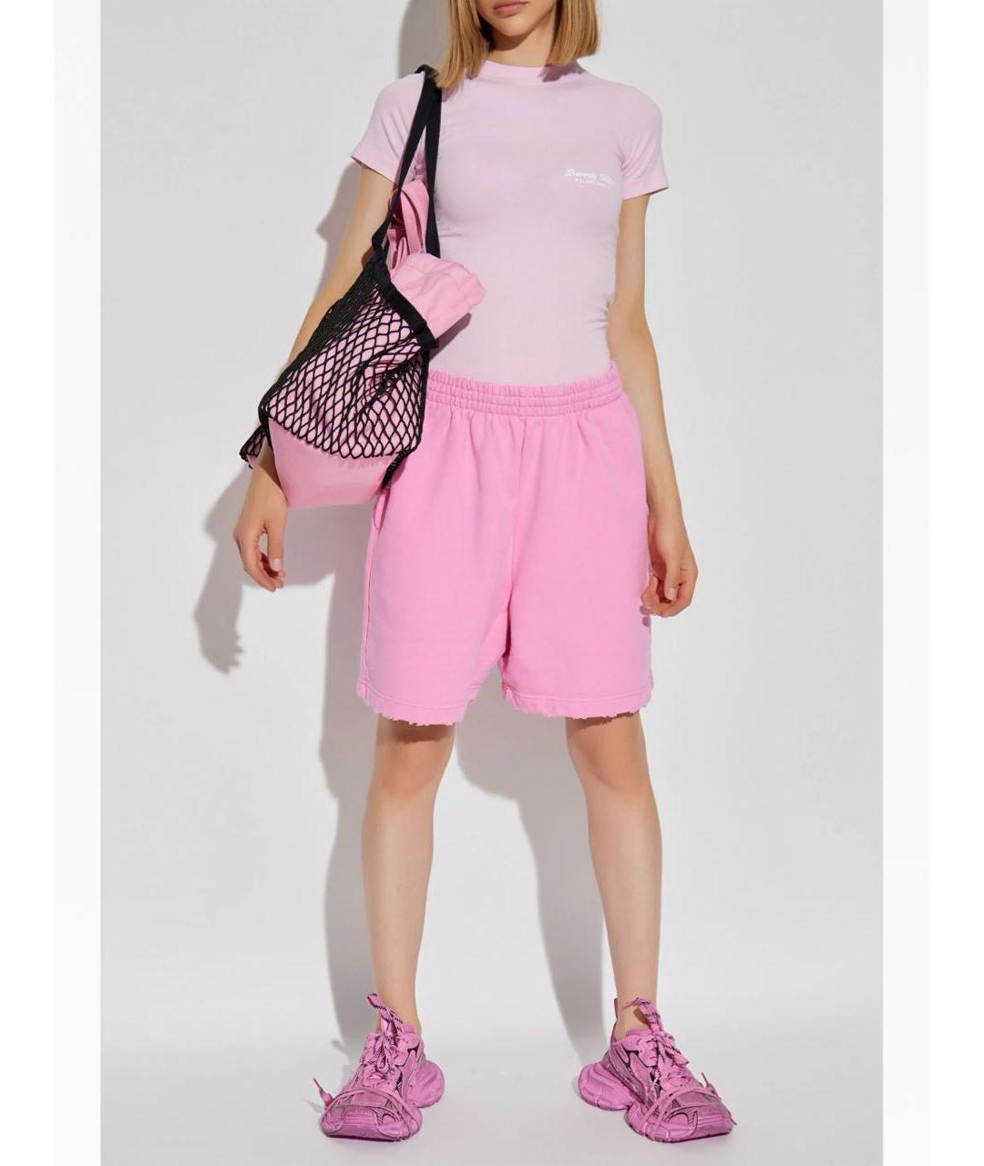 BALENCIAGA Розовые хлопковые шорты, фото 2