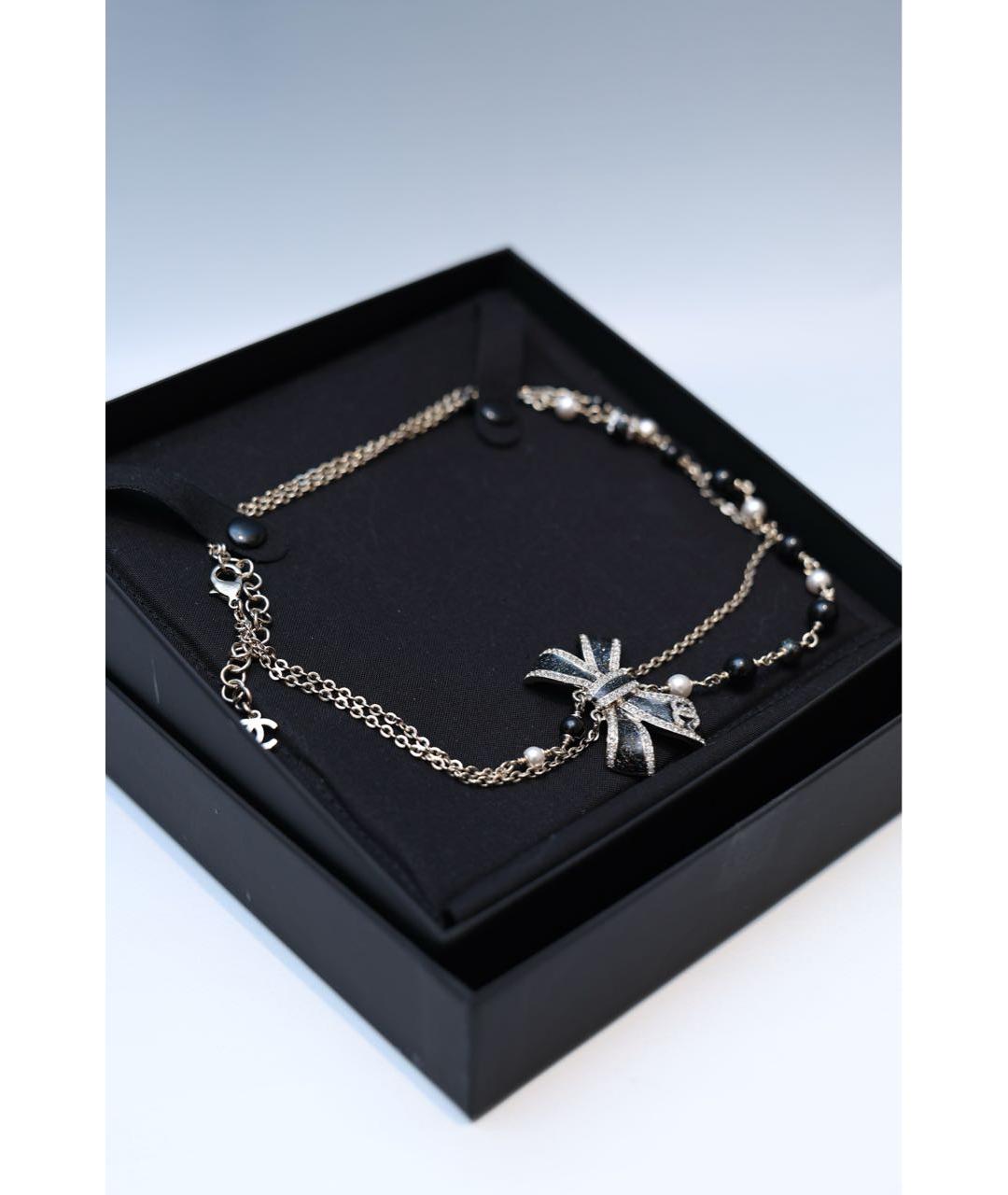 CHANEL Серебряное металлическое колье, фото 2