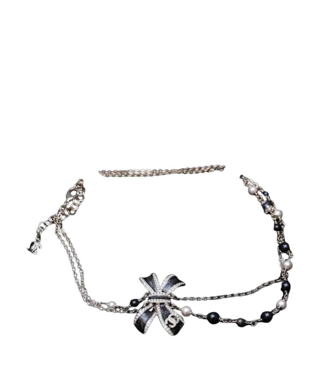 CHANEL Серебряное металлическое колье, фото 1