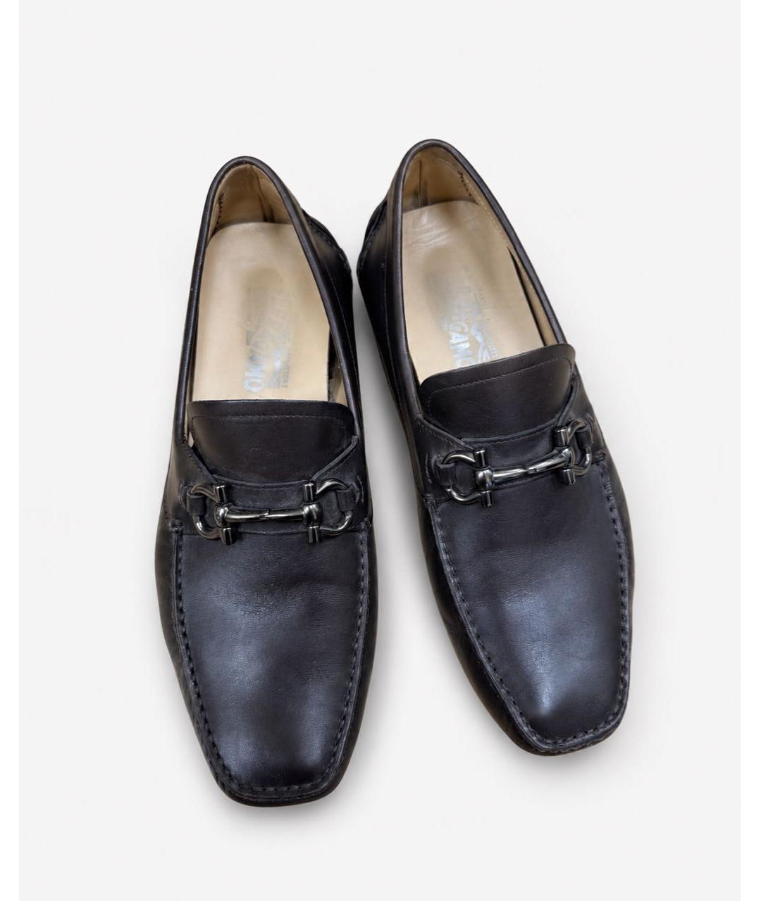 FERRAGAMO Коричневые кожаные мокасины, фото 3