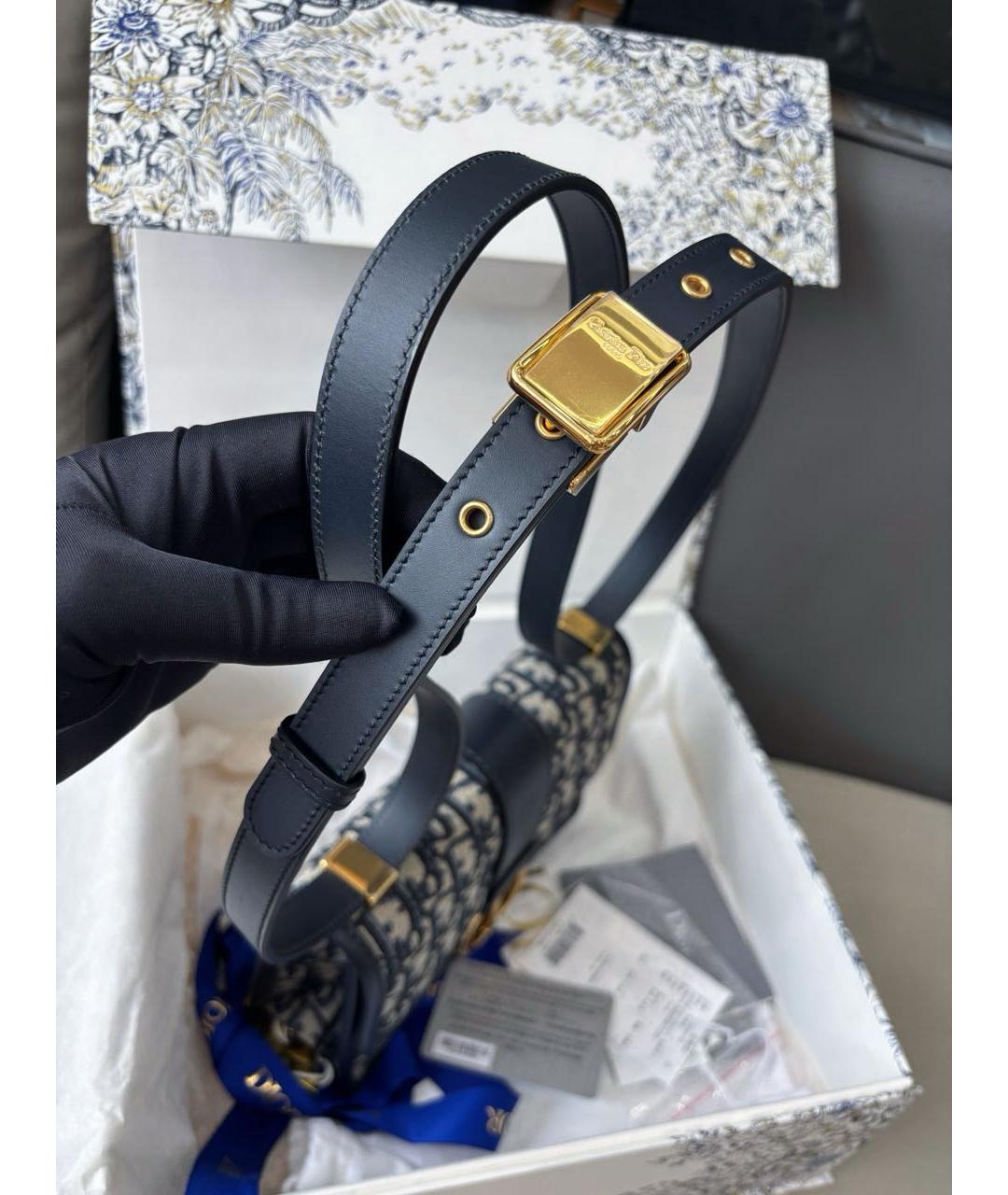 CHRISTIAN DIOR Темно-синяя сумка через плечо, фото 6
