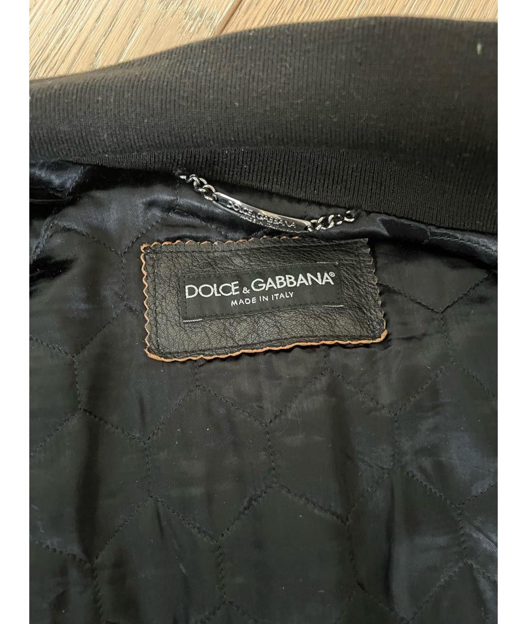 DOLCE&GABBANA Коричневая кожаная куртка, фото 2