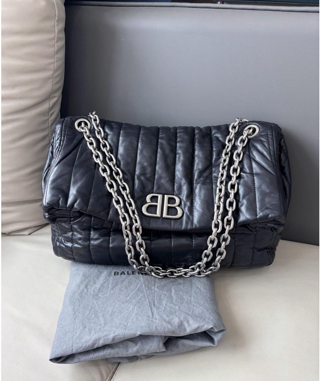 BALENCIAGA Черная кожаная сумка через плечо, фото 8