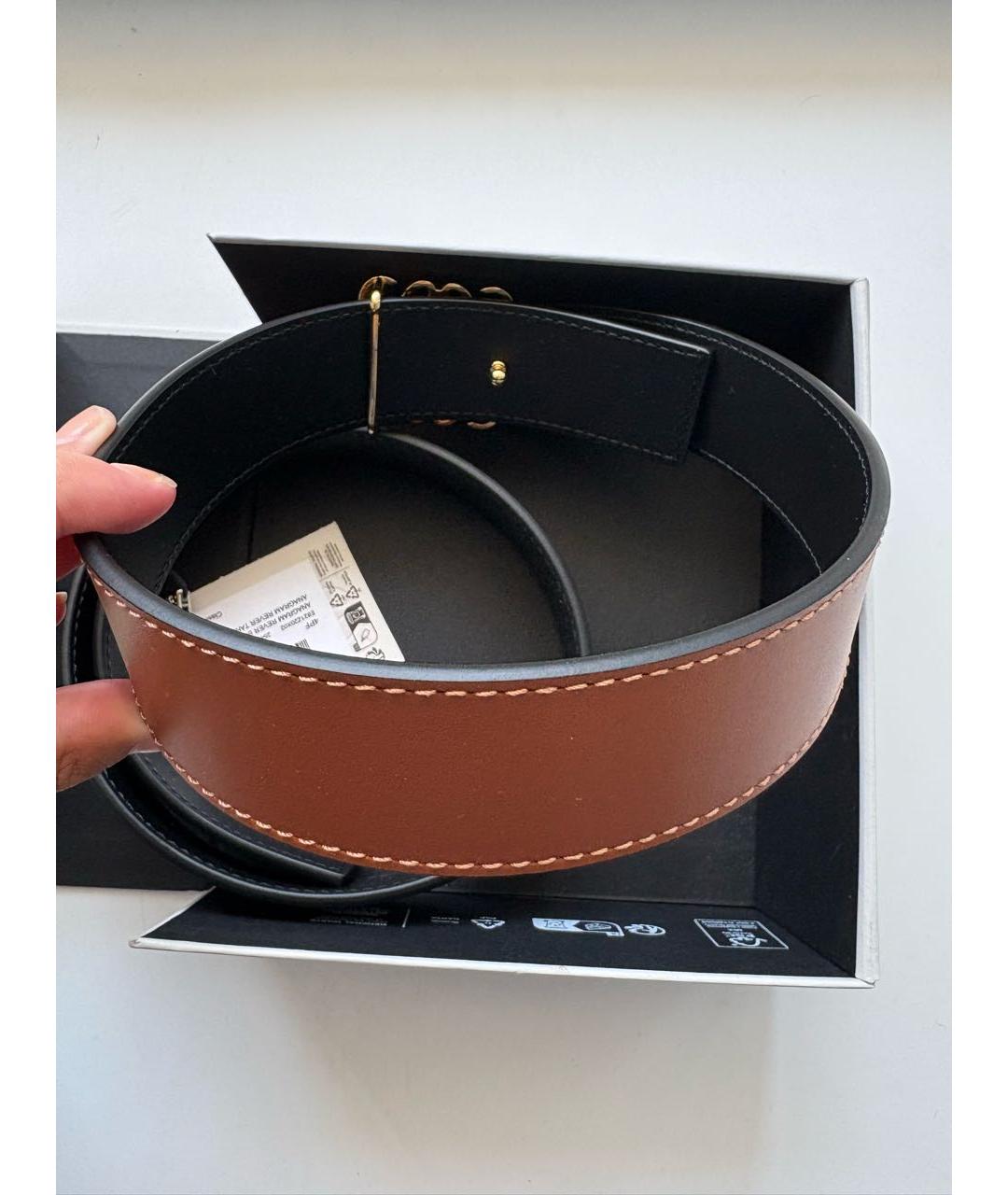 LOEWE Коричневый кожаный ремень, фото 4