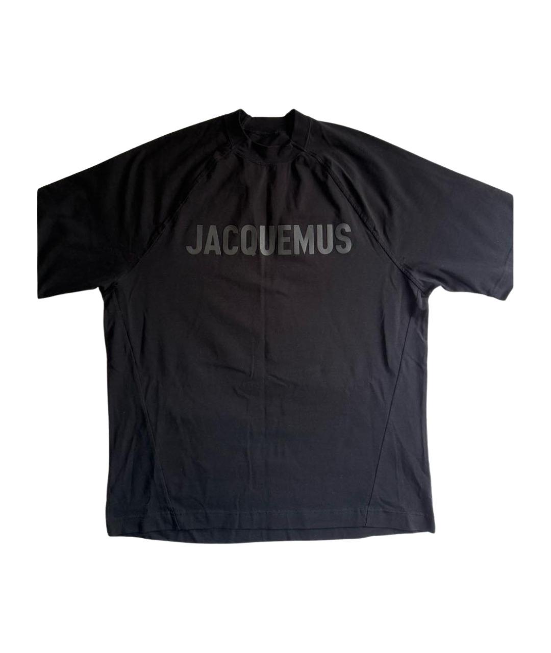 JACQUEMUS Черная хлопковая футболка, фото 1