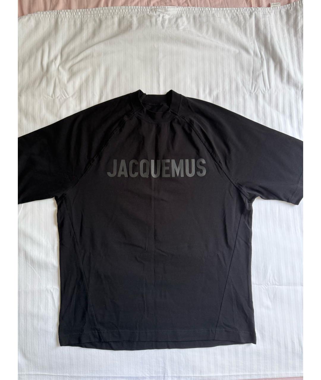 JACQUEMUS Черная хлопковая футболка, фото 5