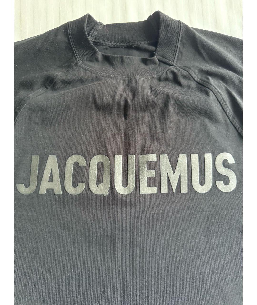 JACQUEMUS Черная хлопковая футболка, фото 3