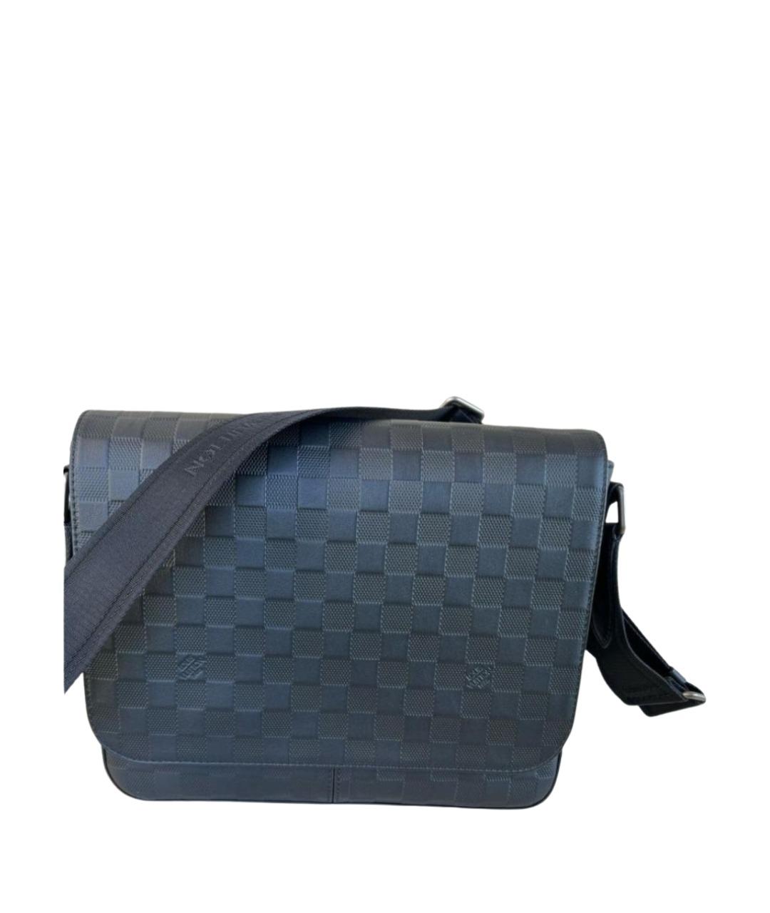 LOUIS VUITTON Черная кожаная сумка на плечо, фото 1
