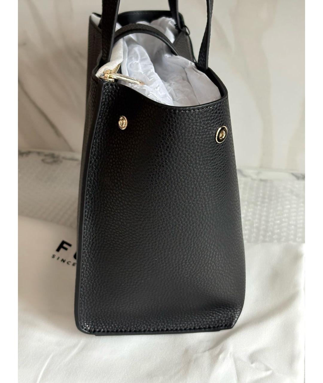 FURLA Черная кожаная сумка тоут, фото 5