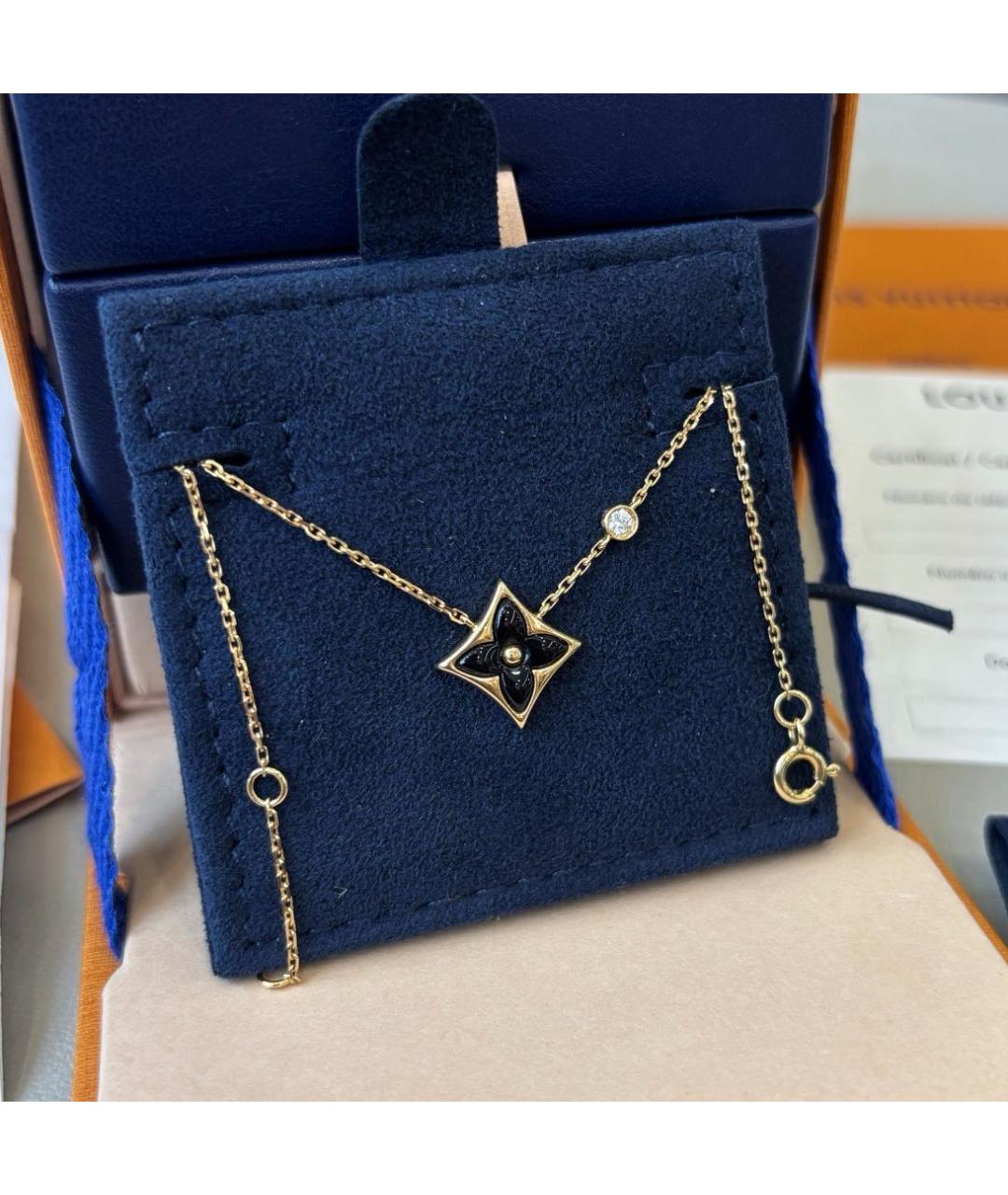 LOUIS VUITTON Черное колье из желтого золота, фото 3