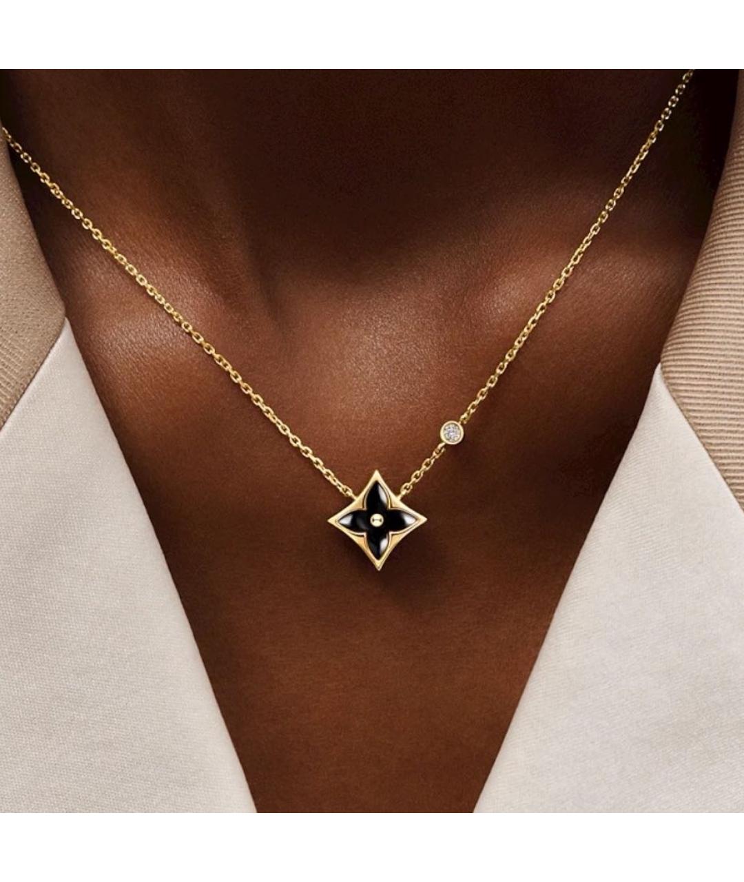 LOUIS VUITTON Черное колье из желтого золота, фото 5