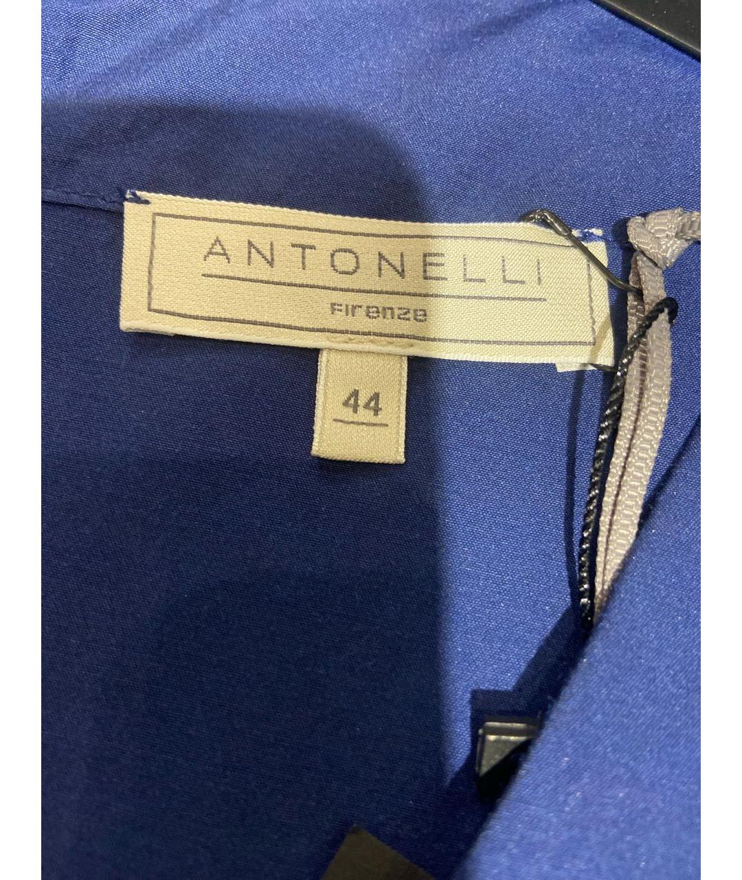 ANTONELLI FIRENZE Синее хлопковое повседневное платье, фото 3