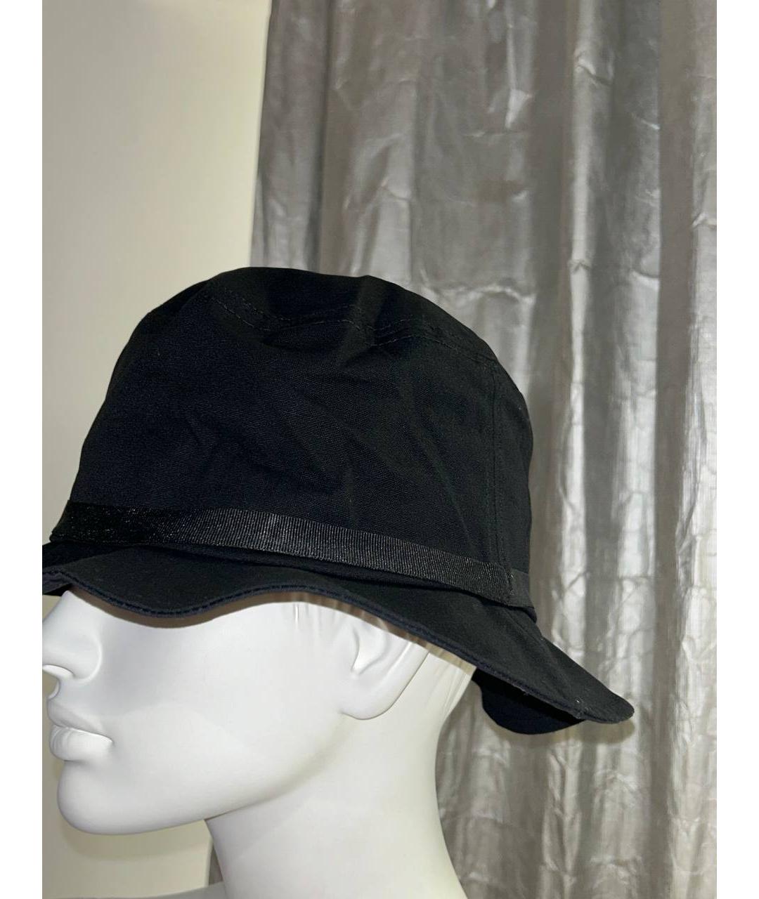 YOHJI YAMAMOTO Черная хлопковая шляпа, фото 3