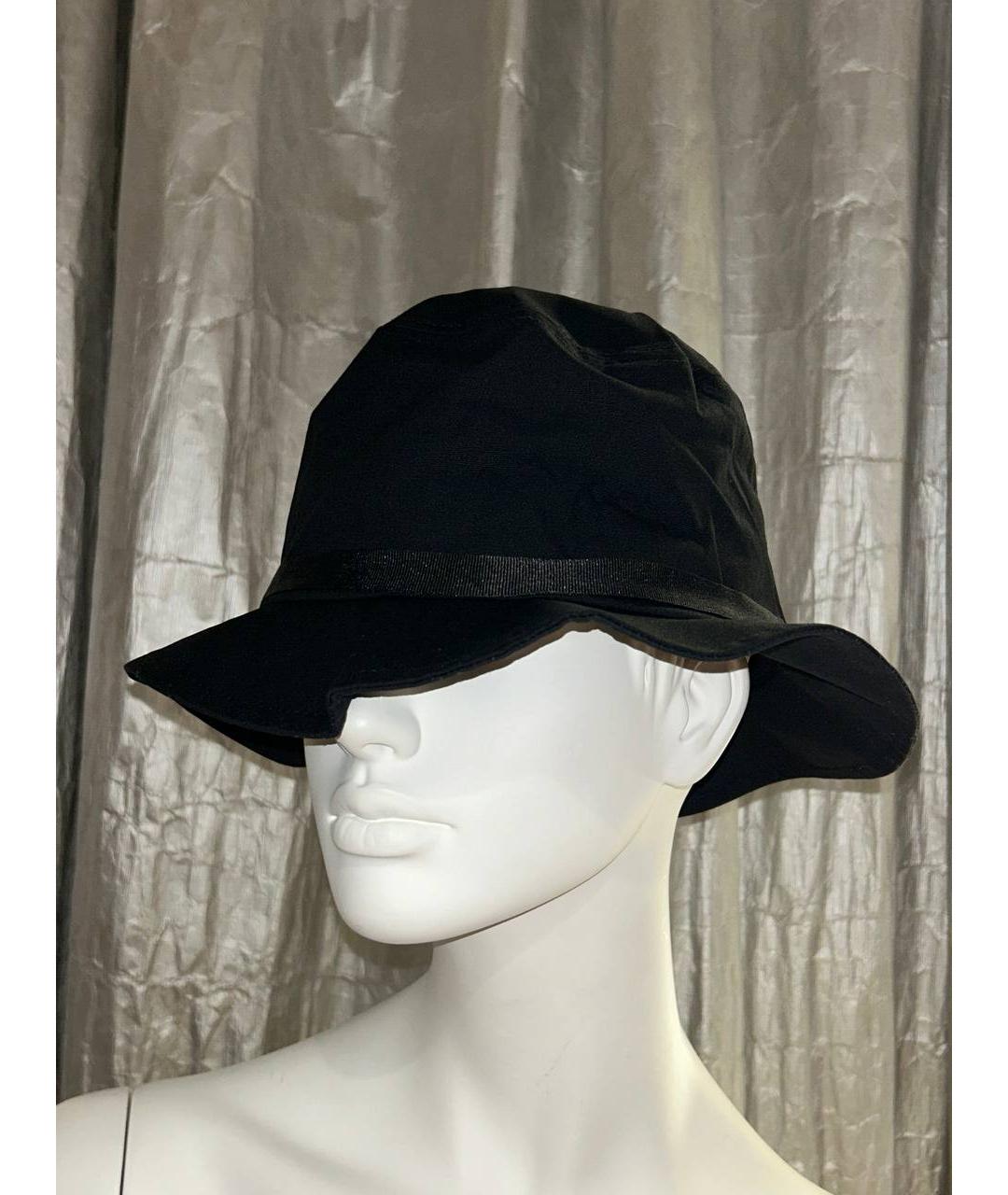YOHJI YAMAMOTO Черная хлопковая шляпа, фото 2