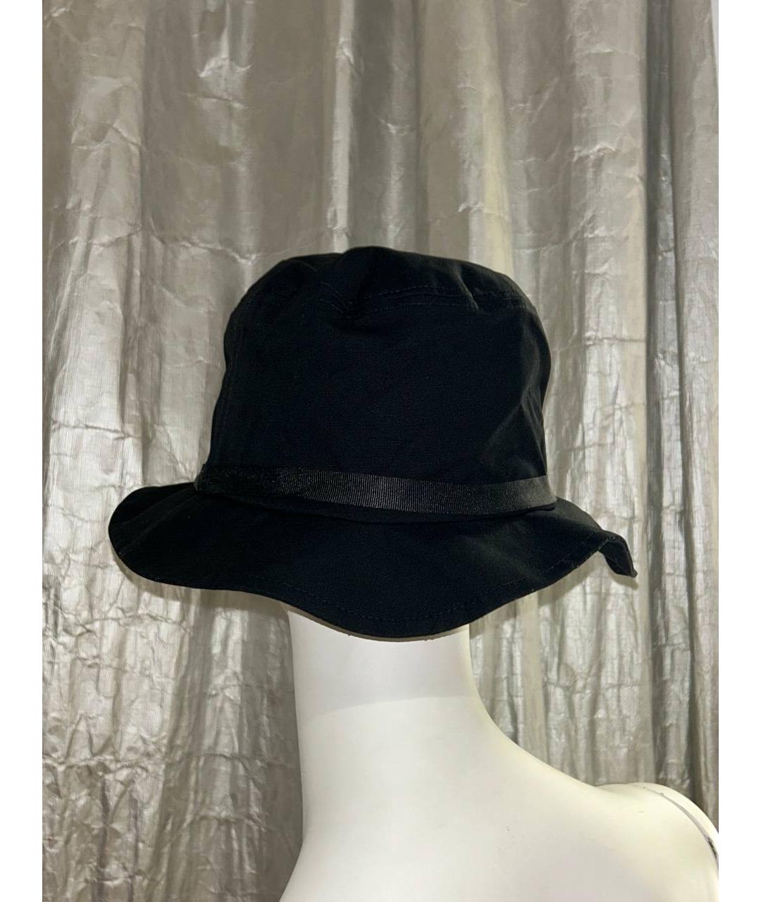 YOHJI YAMAMOTO Черная хлопковая шляпа, фото 4