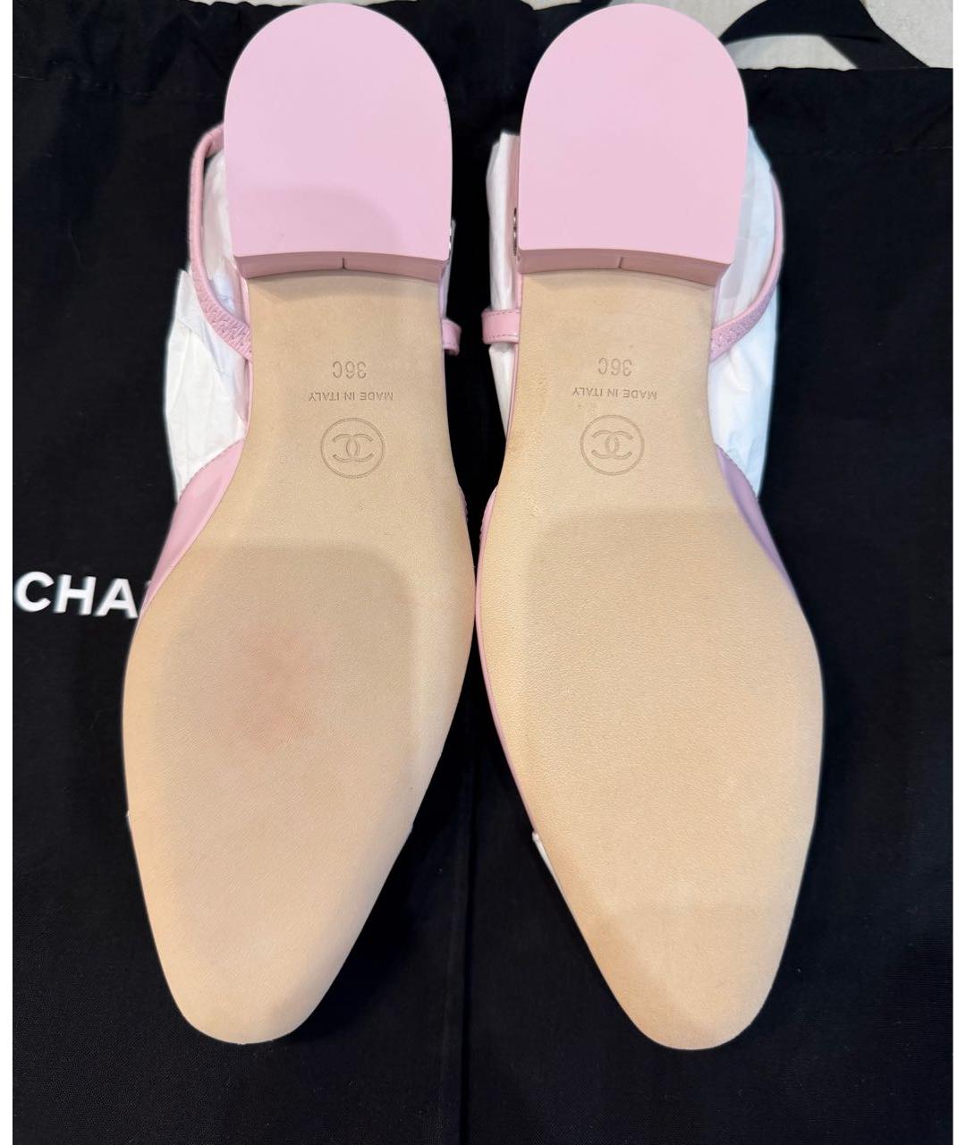 CHANEL Розовые туфли из лакированной кожи, фото 5