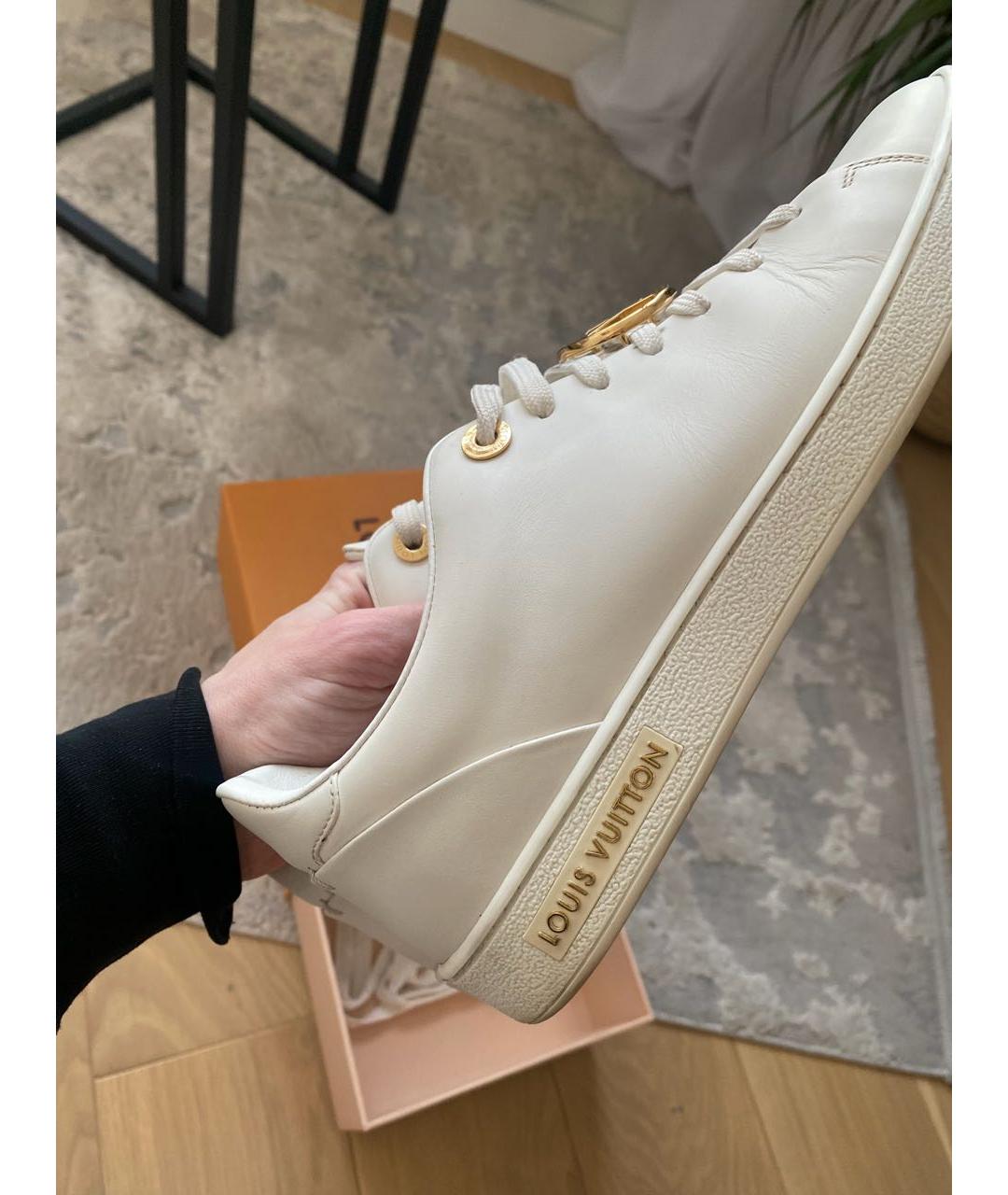 LOUIS VUITTON Белые кожаные кеды, фото 8