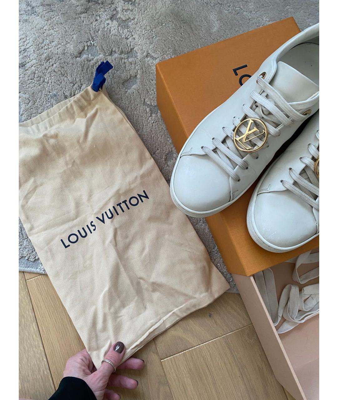 LOUIS VUITTON Белые кожаные кеды, фото 5