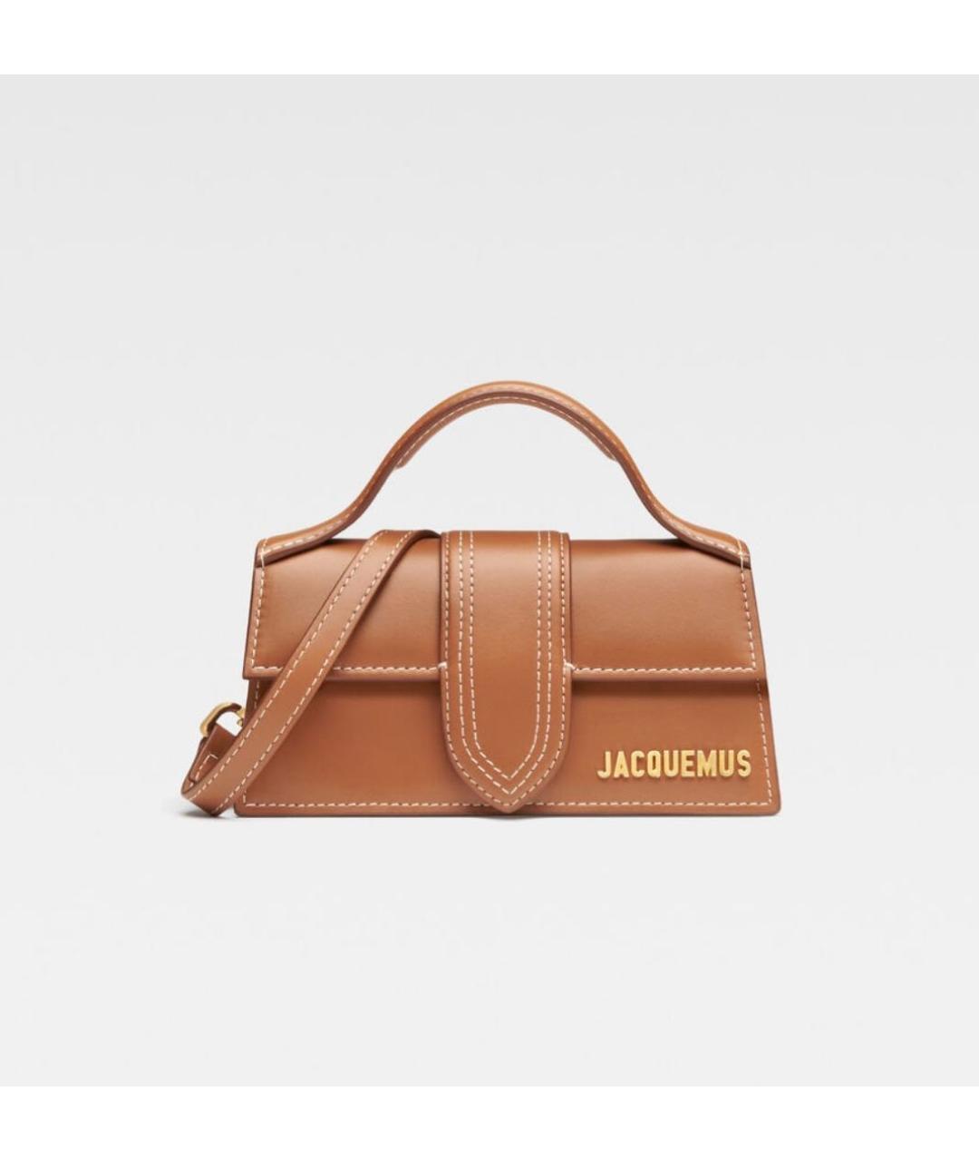 JACQUEMUS Коричневая кожаная сумка через плечо, фото 6