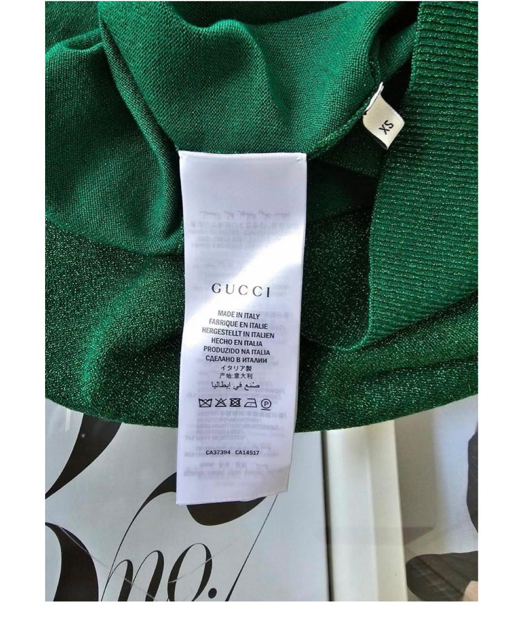 GUCCI Зеленое полиамидовое повседневное платье, фото 6