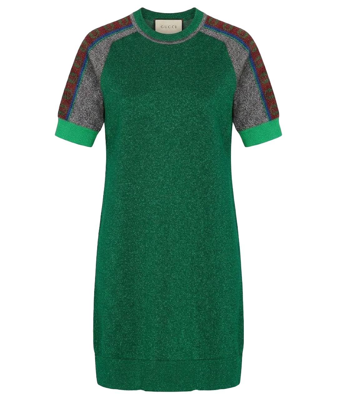 GUCCI Зеленое полиамидовое повседневное платье, фото 1