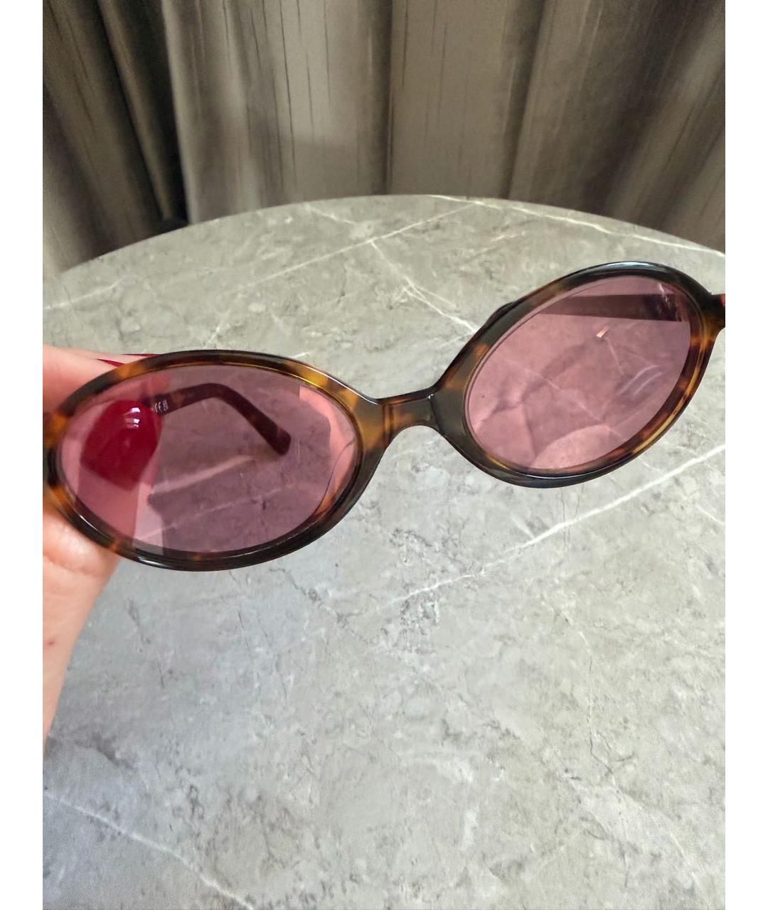 MIU MIU Коричневые пластиковые солнцезащитные очки, фото 7