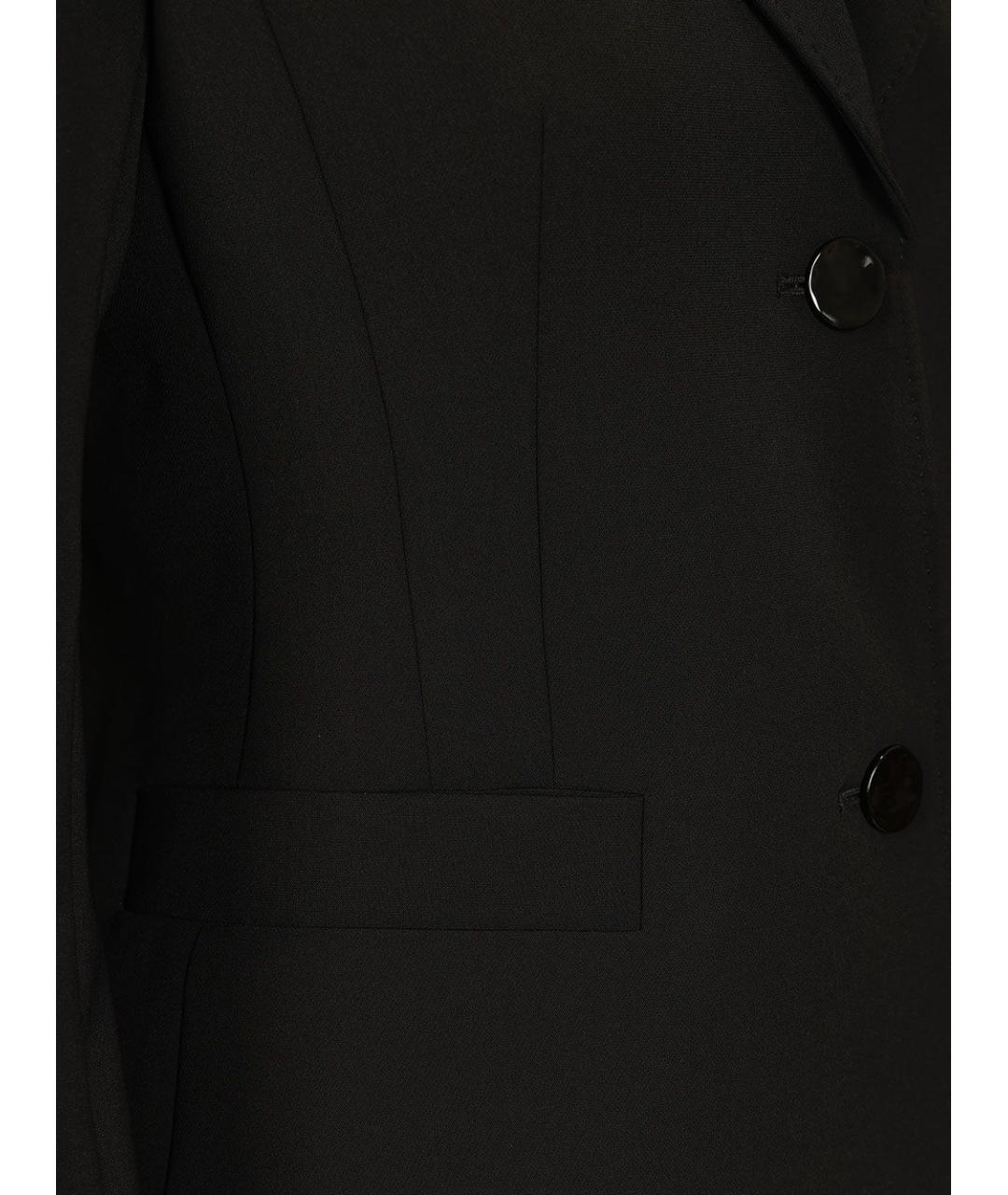 MAX MARA STUDIO Черный полиэстеровый жакет/пиджак, фото 6