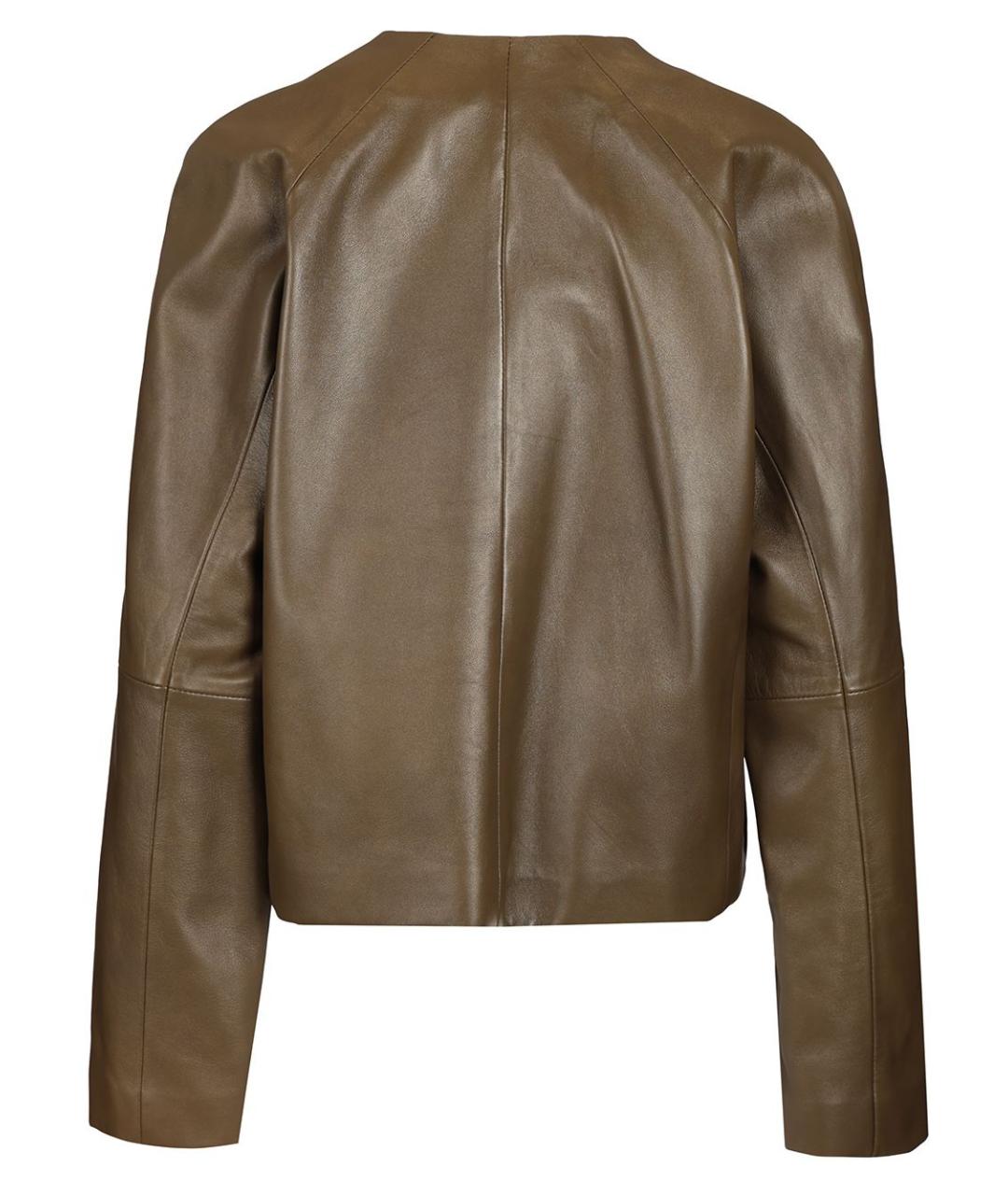 MAX MARA Зеленая кожаная куртка, фото 2