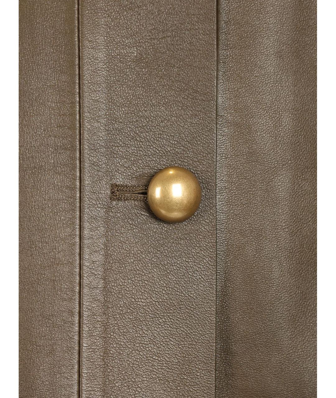 MAX MARA Зеленая кожаная куртка, фото 4