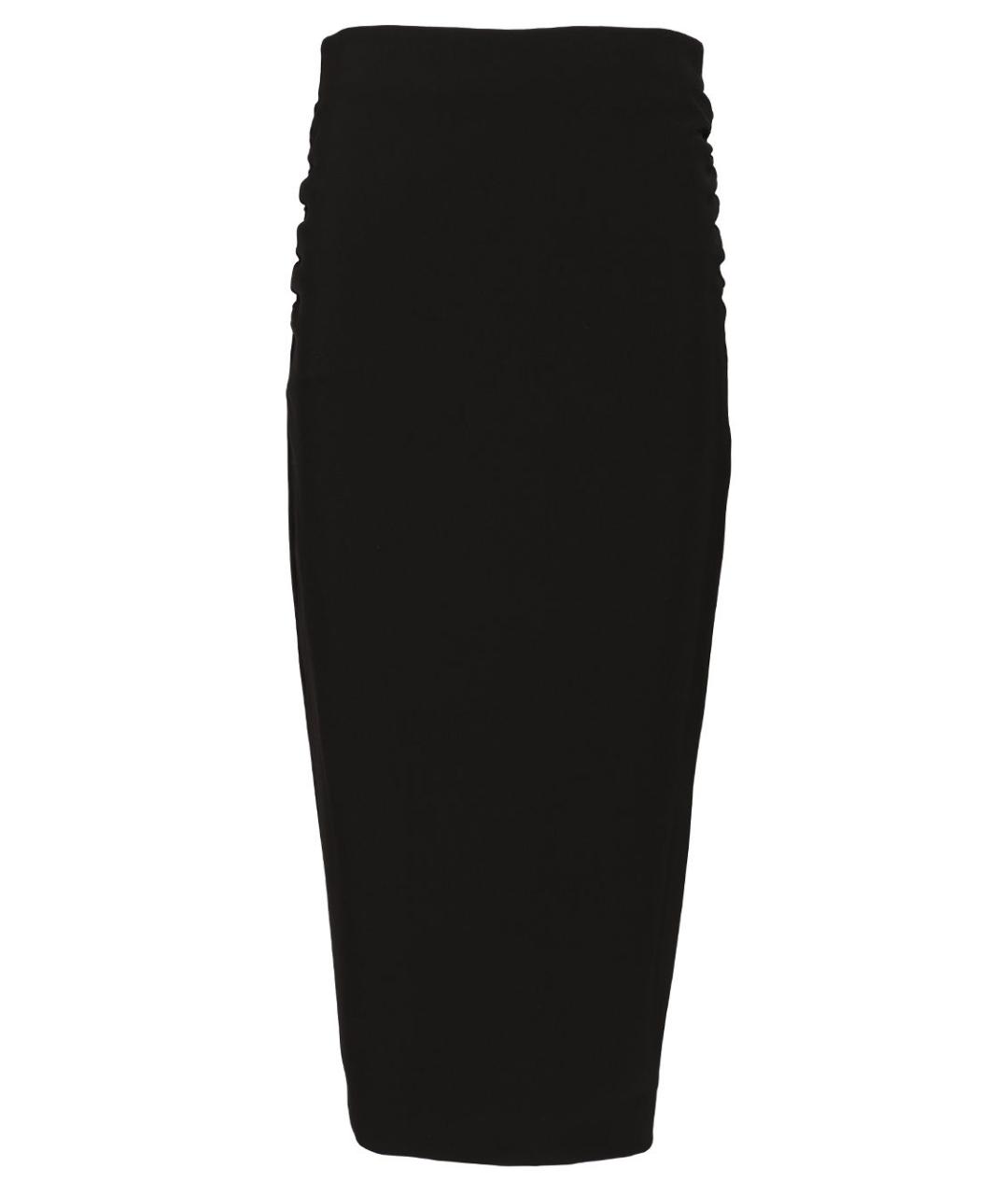 MAX MARA STUDIO Черная полиэстеровая юбка миди, фото 1