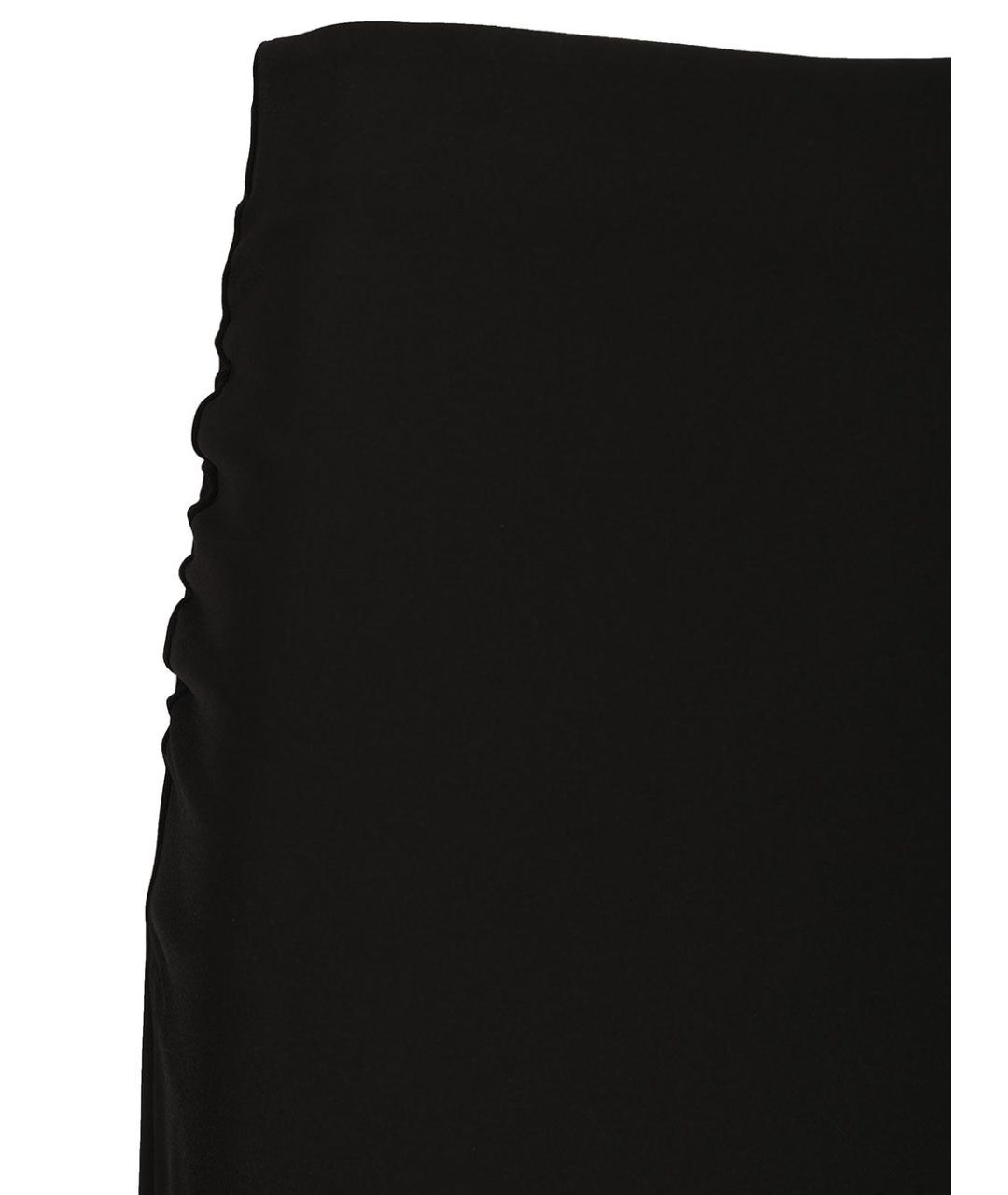 MAX MARA STUDIO Черная полиэстеровая юбка миди, фото 4