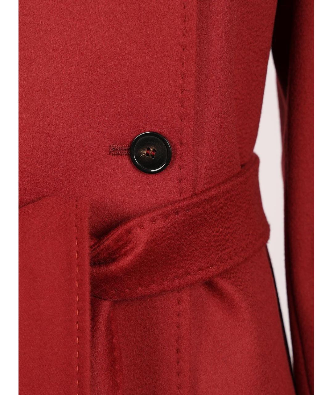 MAX MARA STUDIO Красное шерстяное пальто, фото 4