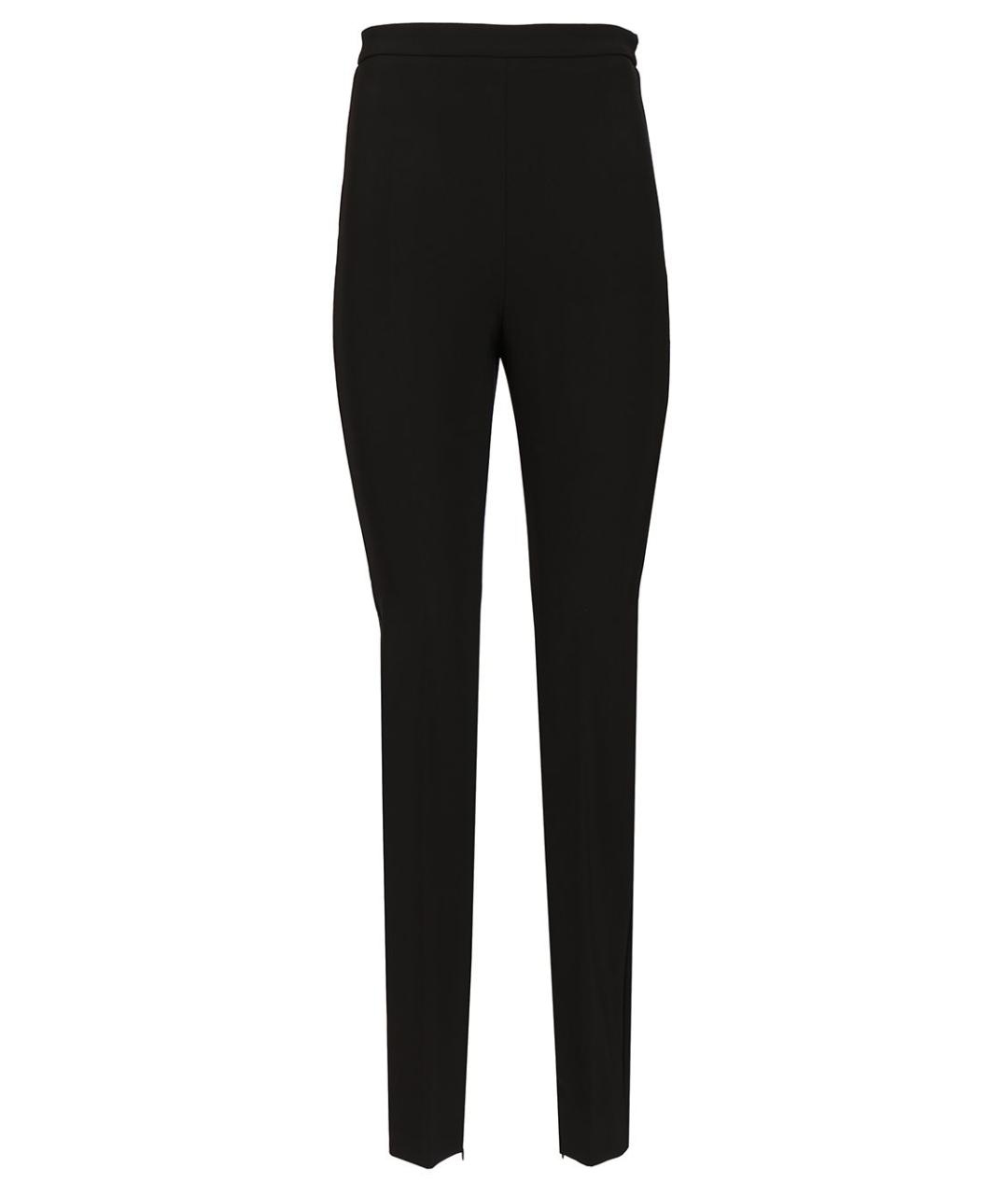 MAX MARA STUDIO Черные полиэстеровые брюки узкие, фото 1