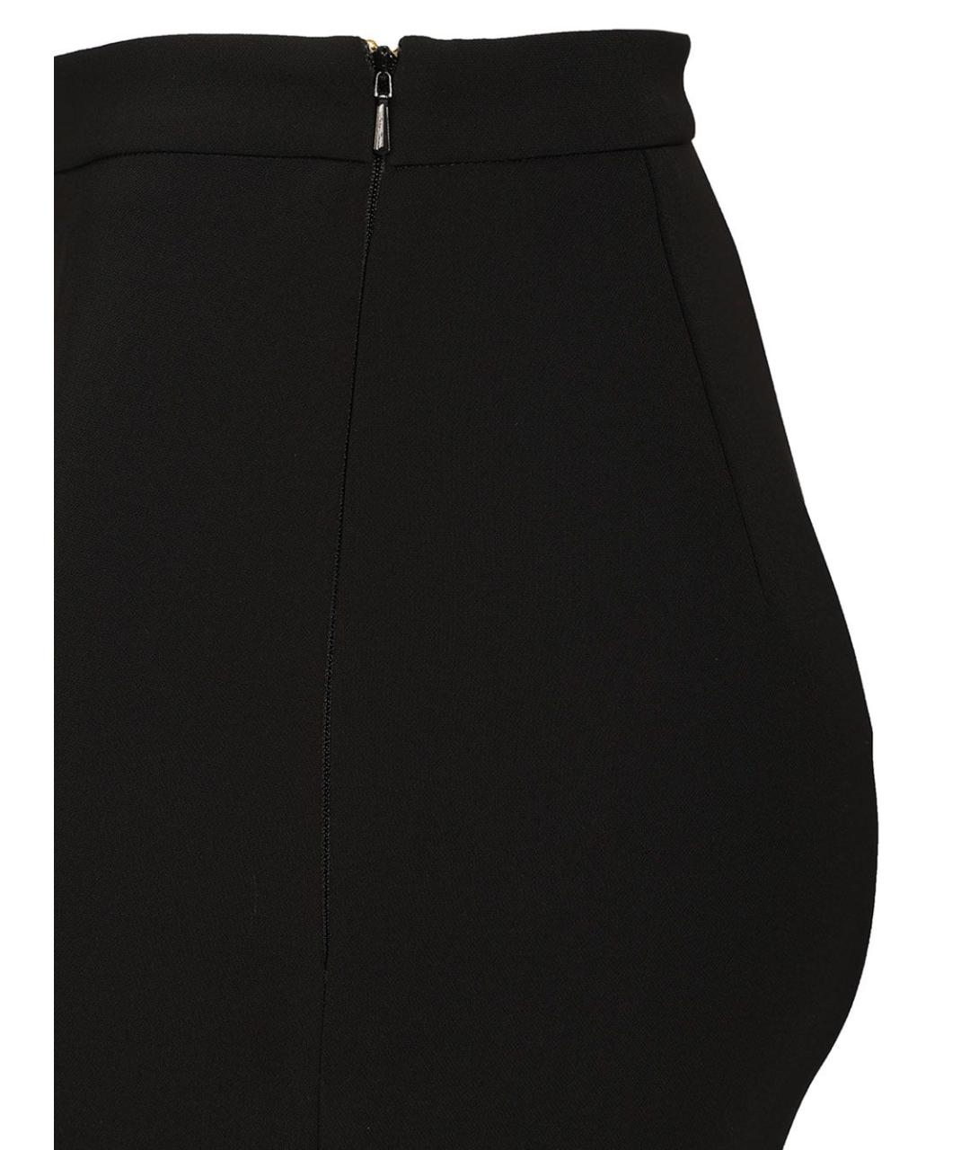 MAX MARA STUDIO Черные полиэстеровые брюки узкие, фото 5