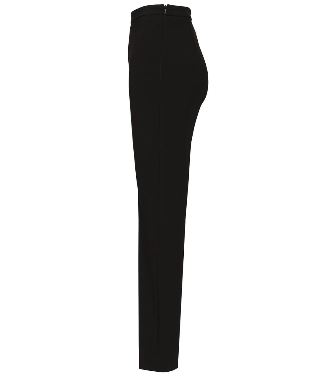 MAX MARA STUDIO Черные полиэстеровые брюки узкие, фото 3