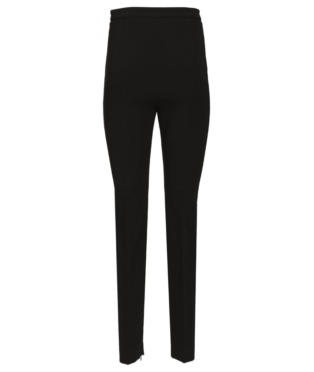 MAX MARA STUDIO Черные полиэстеровые брюки узкие, фото 2