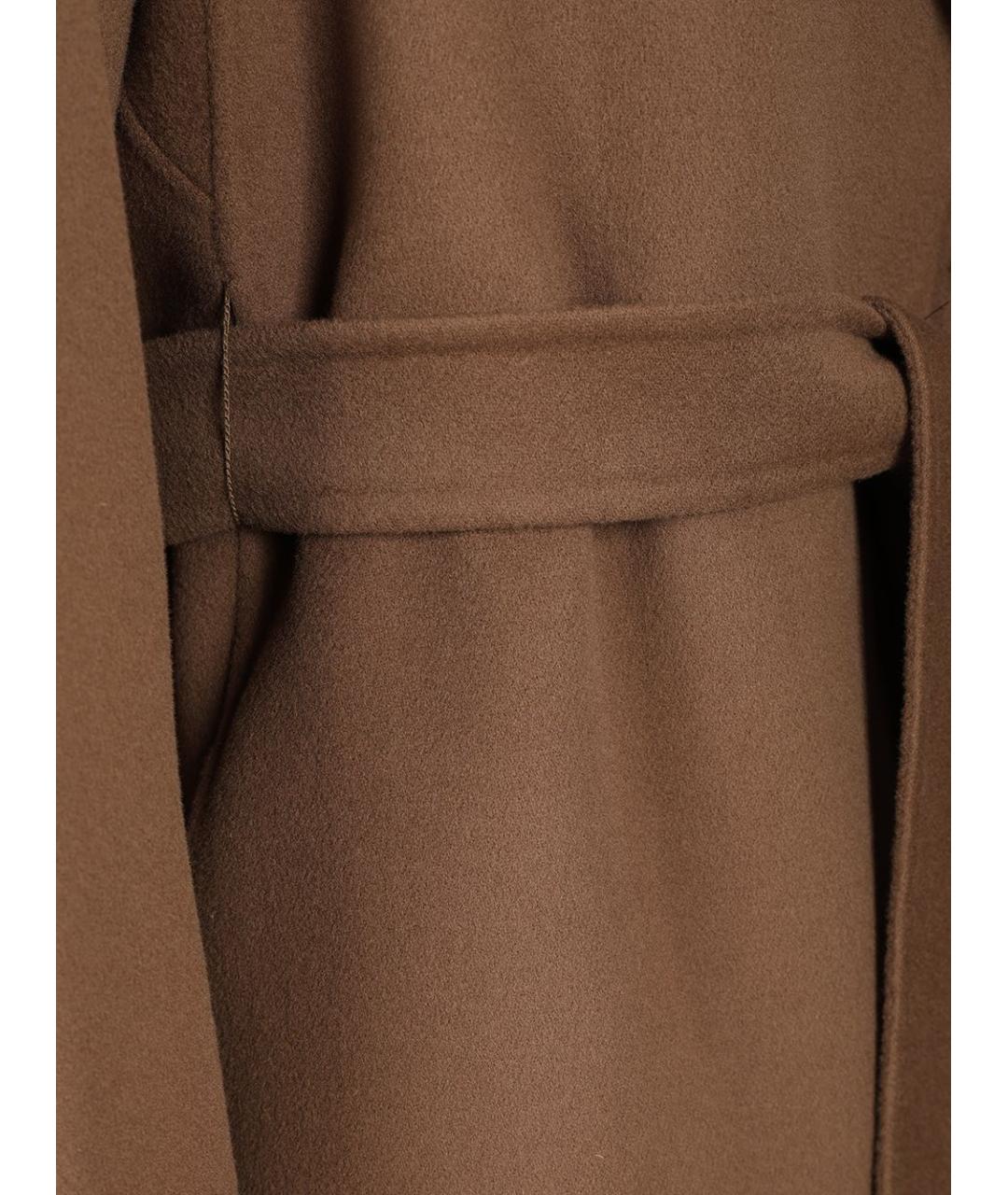 'S MAX MARA Коричневое шерстяное пальто, фото 6