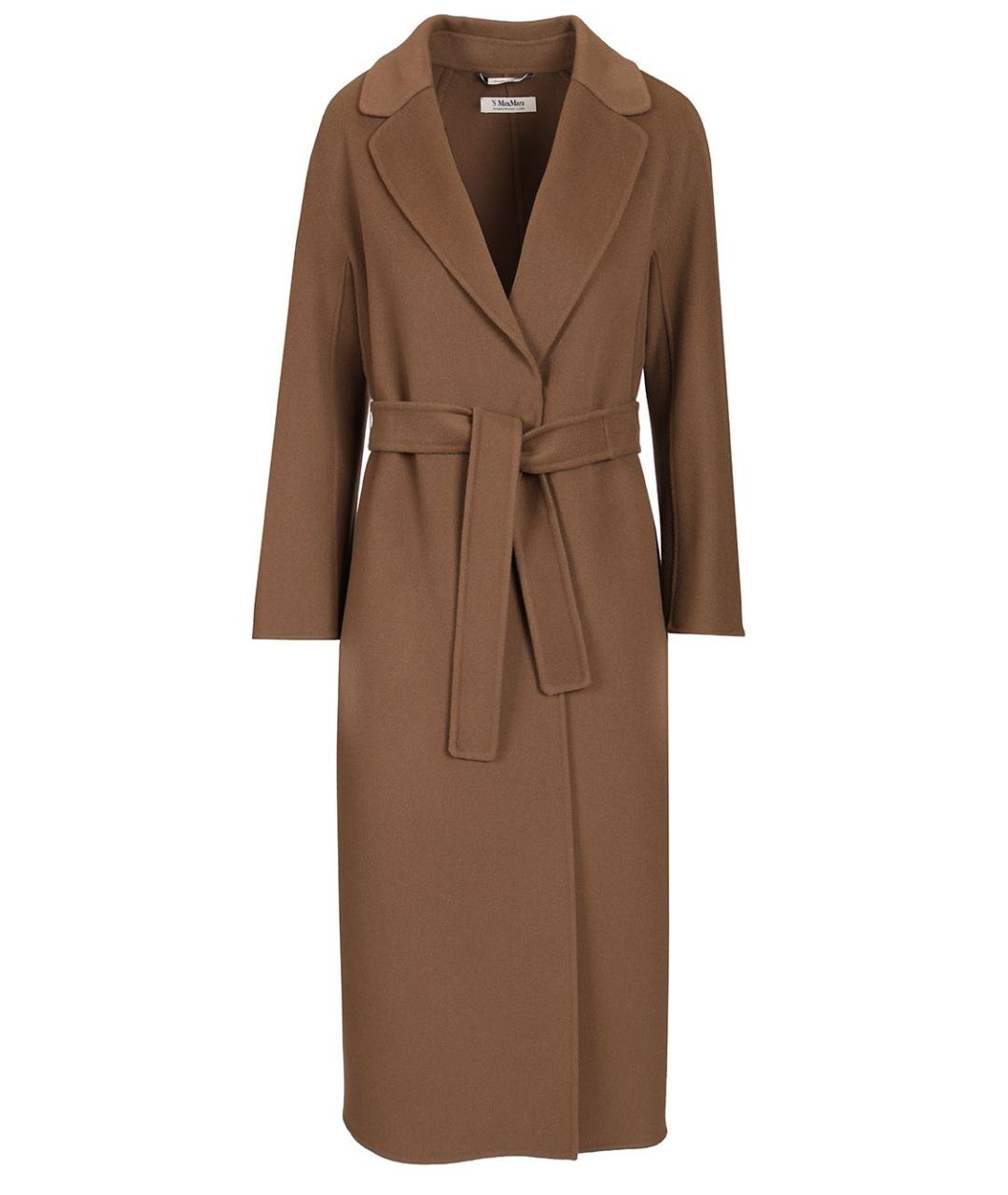 'S MAX MARA Коричневое шерстяное пальто, фото 1