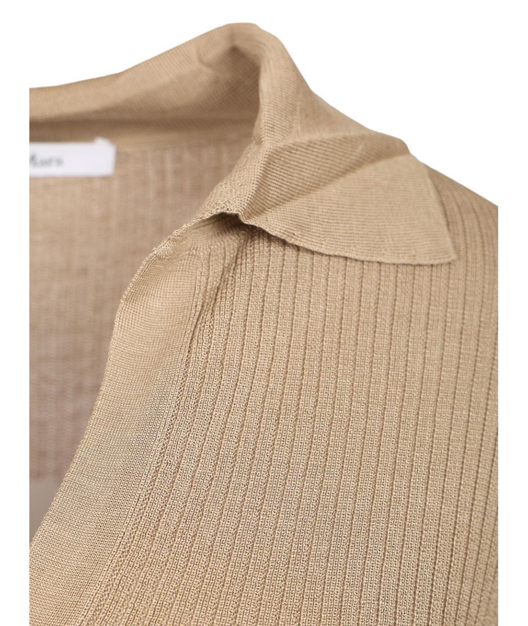 MAX MARA Бежевый шелковый джемпер / свитер, фото 3
