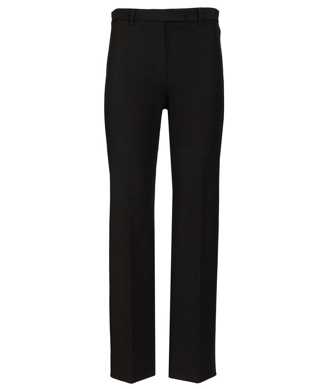 'S MAX MARA Черные хлопковые прямые брюки, фото 1