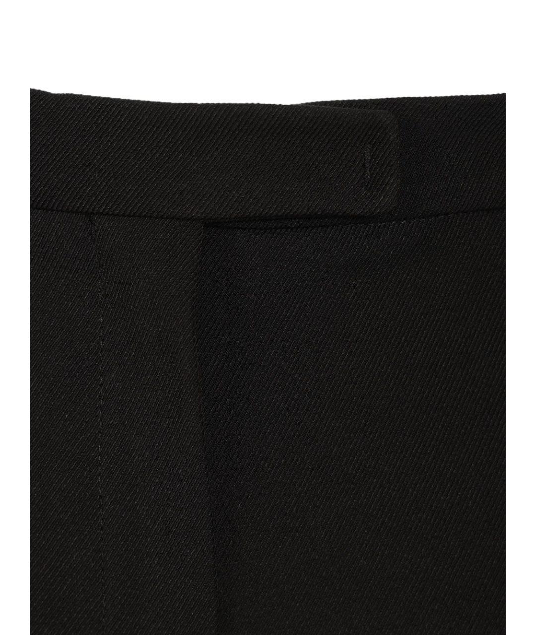 'S MAX MARA Черные хлопковые прямые брюки, фото 4