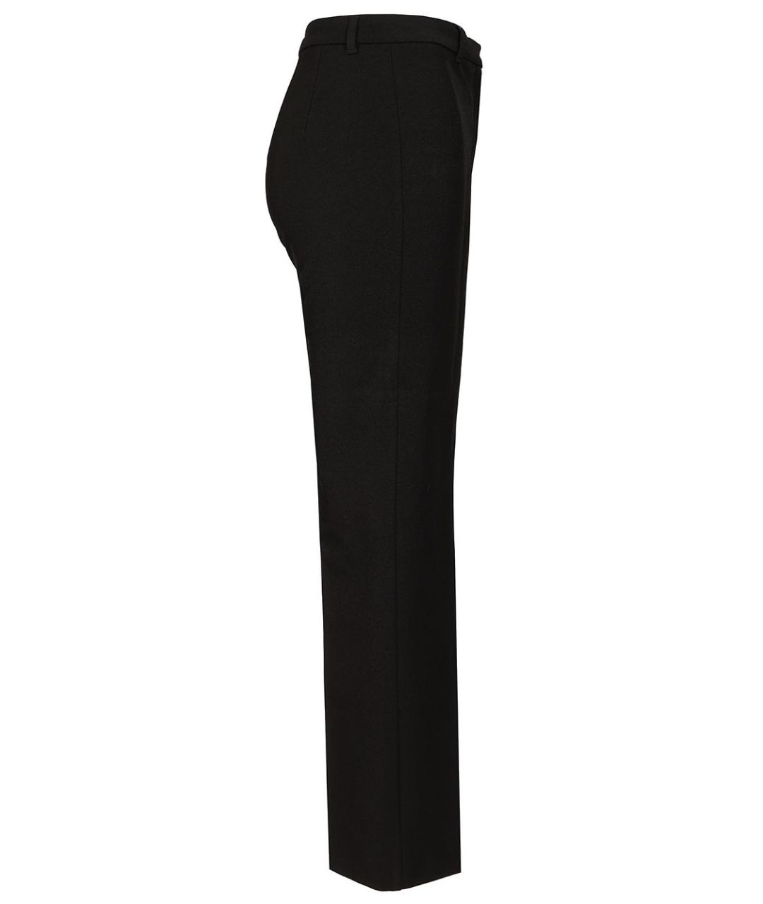 'S MAX MARA Черные хлопковые прямые брюки, фото 3