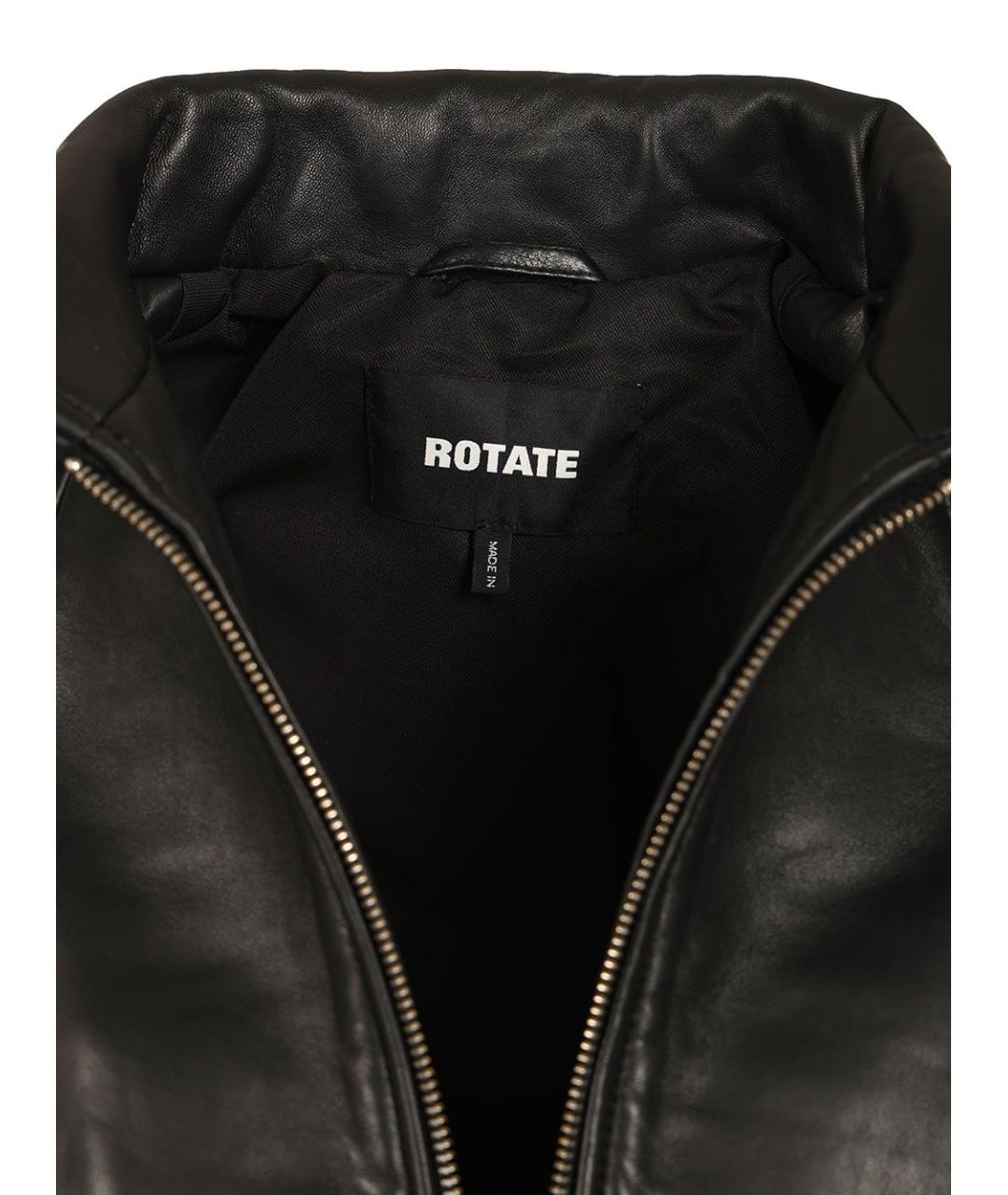 ROTATE Черная кожаная куртка, фото 4