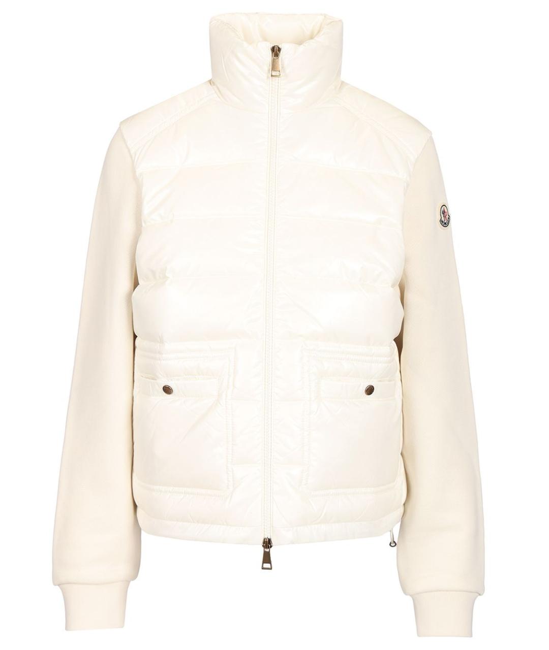 MONCLER Белая хлопковая куртка, фото 1