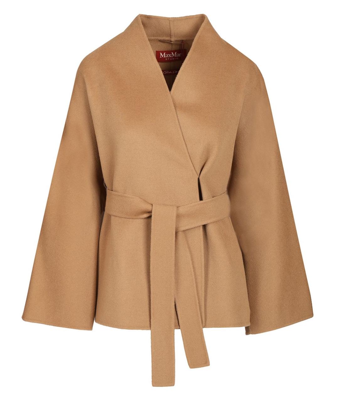 MAX MARA STUDIO Бежевое кашемировое пальто, фото 1