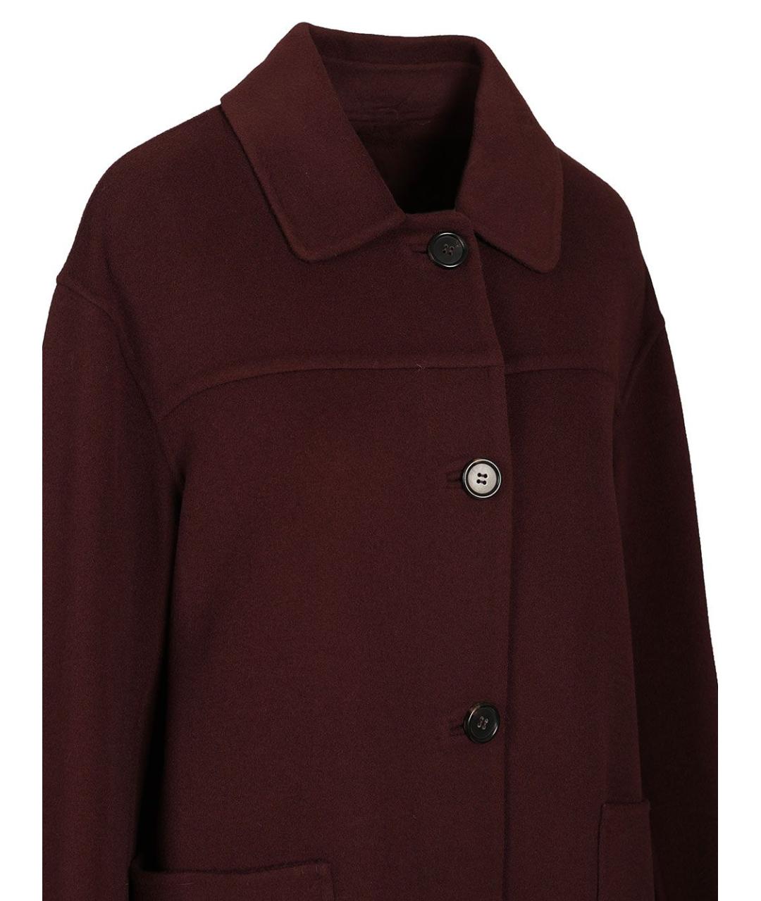 'S MAX MARA Бордовое шерстяное пальто, фото 5
